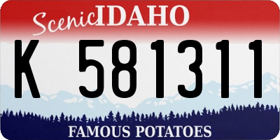 ID license plate K581311