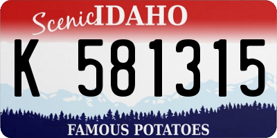 ID license plate K581315