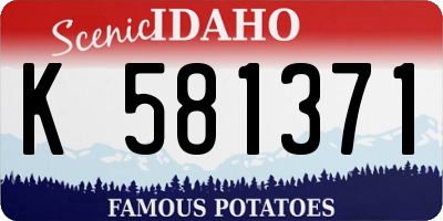 ID license plate K581371