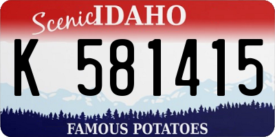ID license plate K581415