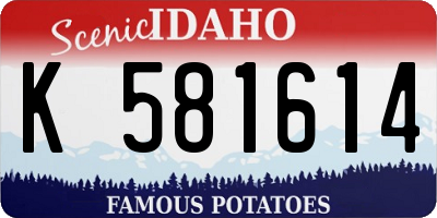 ID license plate K581614