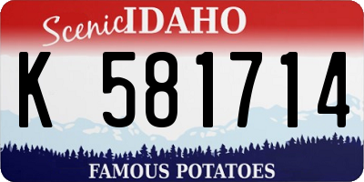 ID license plate K581714