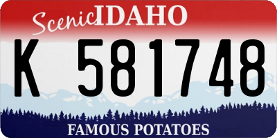 ID license plate K581748