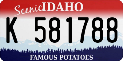 ID license plate K581788