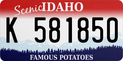 ID license plate K581850