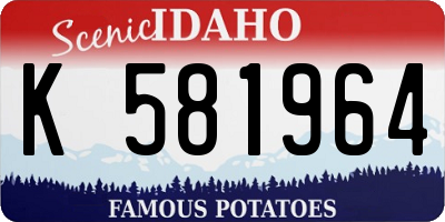 ID license plate K581964
