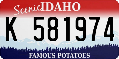 ID license plate K581974