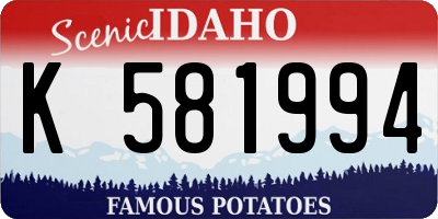 ID license plate K581994