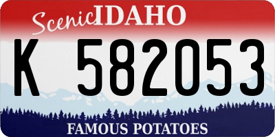 ID license plate K582053
