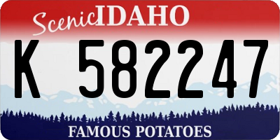 ID license plate K582247