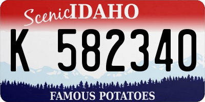 ID license plate K582340