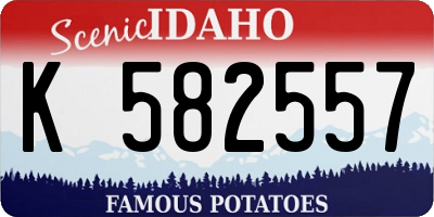 ID license plate K582557