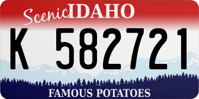 ID license plate K582721