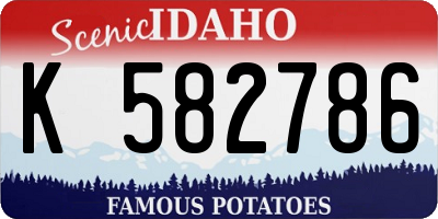ID license plate K582786