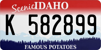 ID license plate K582899