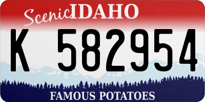 ID license plate K582954