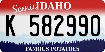 ID license plate K582990