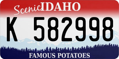 ID license plate K582998