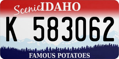 ID license plate K583062