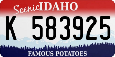 ID license plate K583925