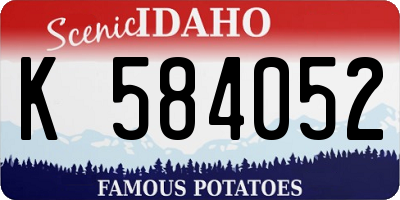 ID license plate K584052