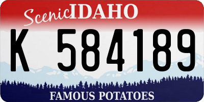 ID license plate K584189