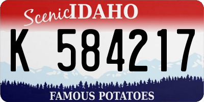 ID license plate K584217