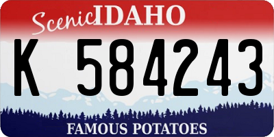 ID license plate K584243