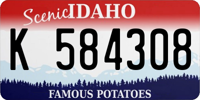 ID license plate K584308
