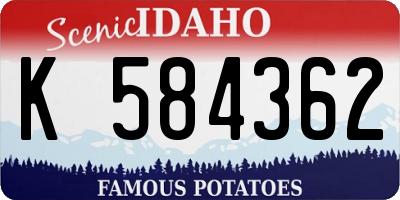 ID license plate K584362