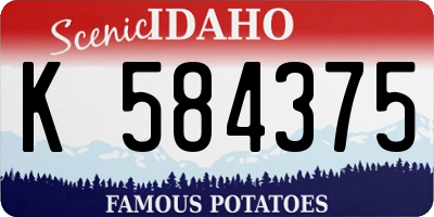 ID license plate K584375