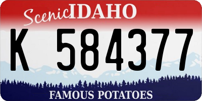 ID license plate K584377