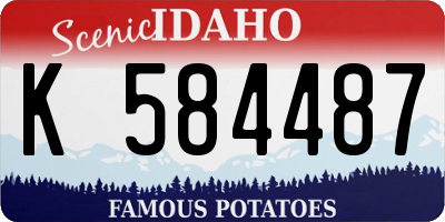ID license plate K584487