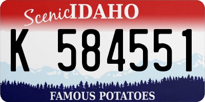 ID license plate K584551