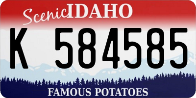 ID license plate K584585