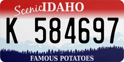 ID license plate K584697