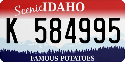 ID license plate K584995