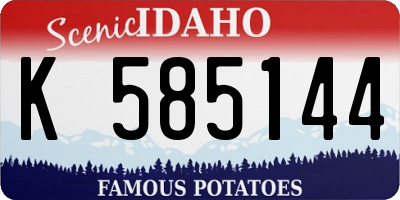 ID license plate K585144