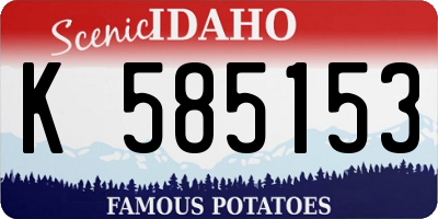 ID license plate K585153
