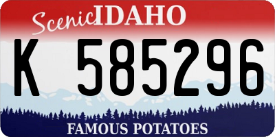 ID license plate K585296
