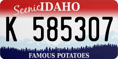 ID license plate K585307