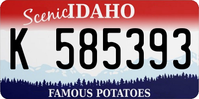 ID license plate K585393
