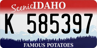ID license plate K585397