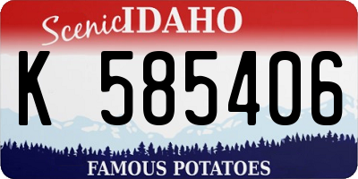 ID license plate K585406