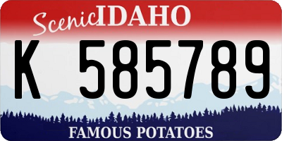 ID license plate K585789