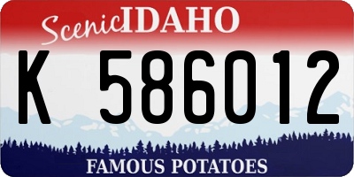 ID license plate K586012