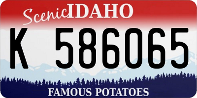 ID license plate K586065
