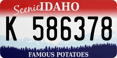 ID license plate K586378