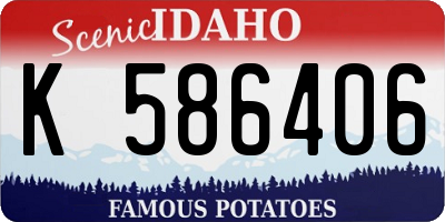 ID license plate K586406