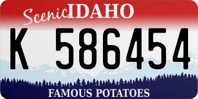 ID license plate K586454